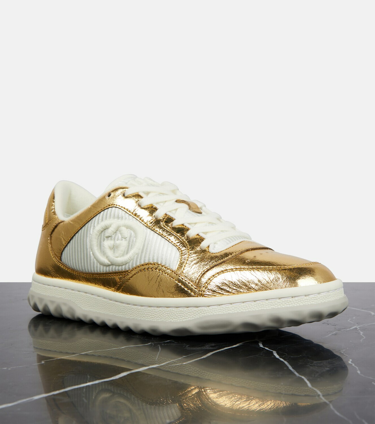 Gucci MAC80 metallic leather sneakers Gucci