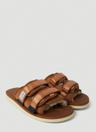 Moto-Mab Shearling Sandals in Brown