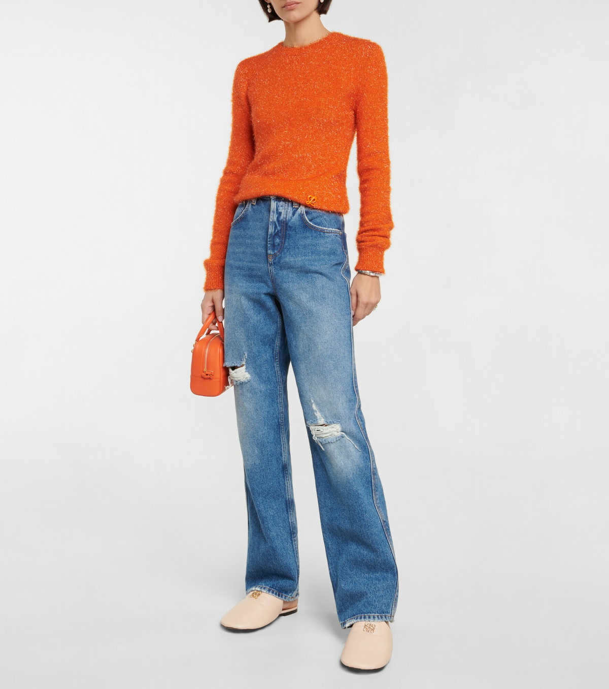 Loewe - Padded Anagram leather slippers Loewe