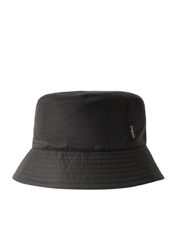 Photo: SAINT LAURENT - Recycled Shell Bucket Hat - Black