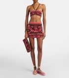 Valentino Cotton terry jacquard miniskirt