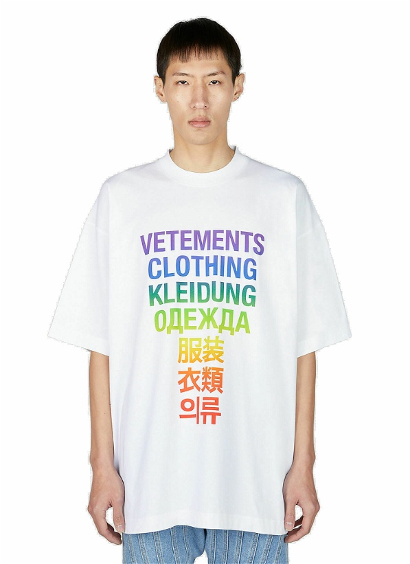 Photo: VETEMENTS - Translation T-Shirt in White