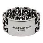 Saint Laurent Silver Plaguette Ring