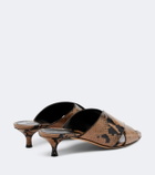 Le Monde Béryl Luca snake-effect leather mules