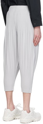 HOMME PLISSÉ ISSEY MIYAKE Gray Basics Trousers