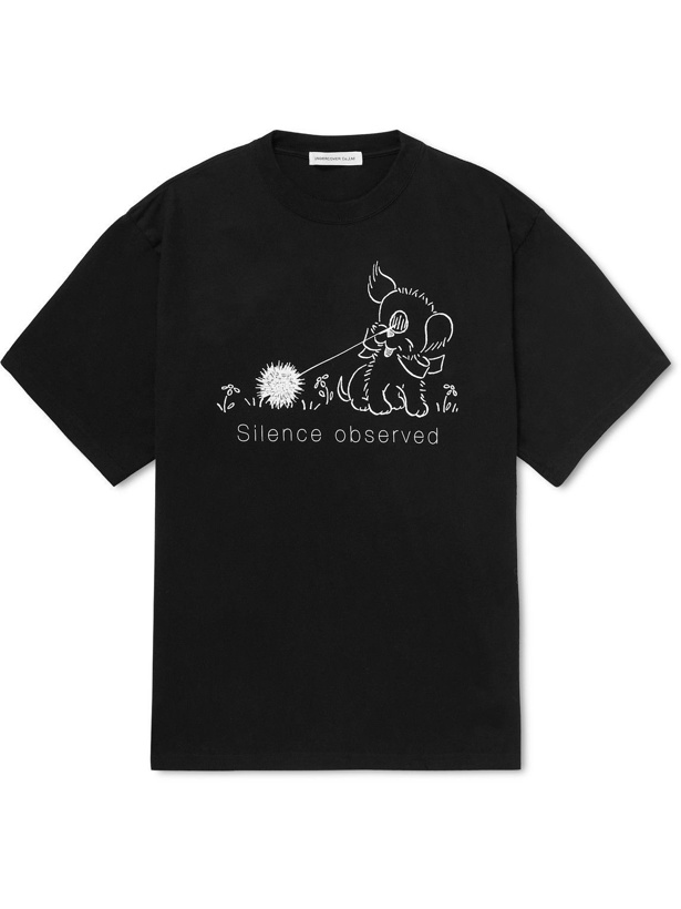 Photo: UNDERCOVER - Printed Cotton-Jersey T-Shirt - Black