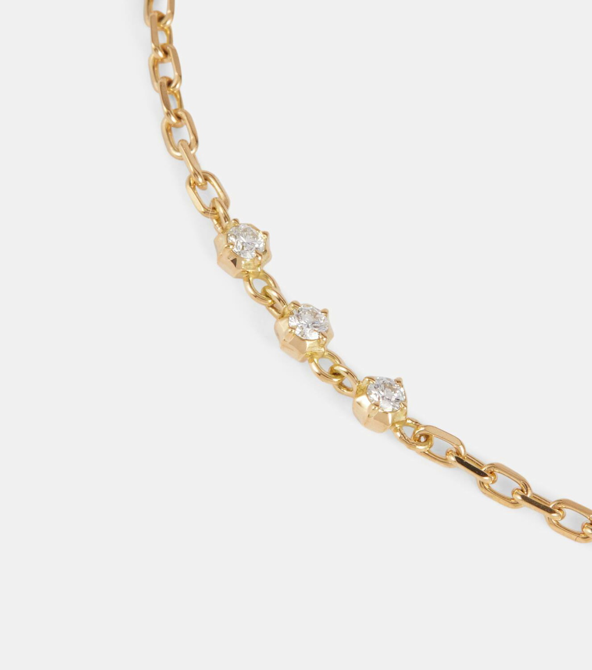 Jade Trau Sophisticate Station 18kt gold bracelet with diamonds