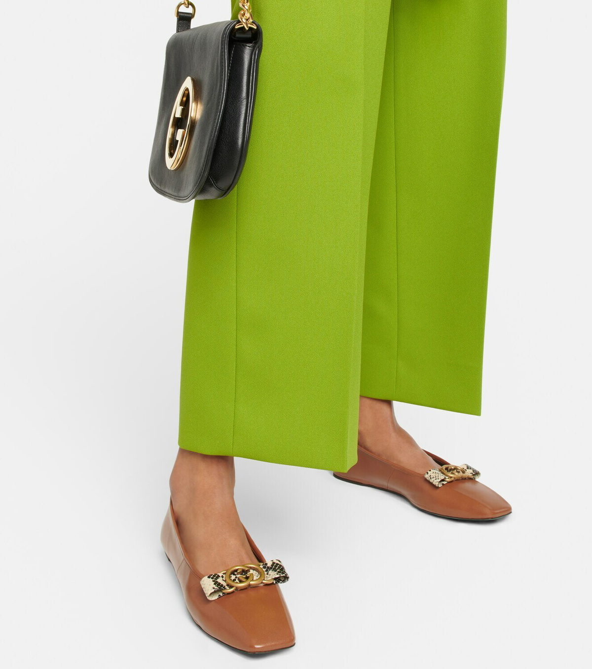 Gucci - Interlocking G leather ballet flats