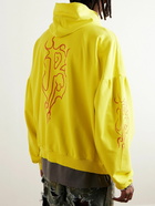 Balenciaga - Oversized Printed Cotton-Jersey Hoodie - Yellow