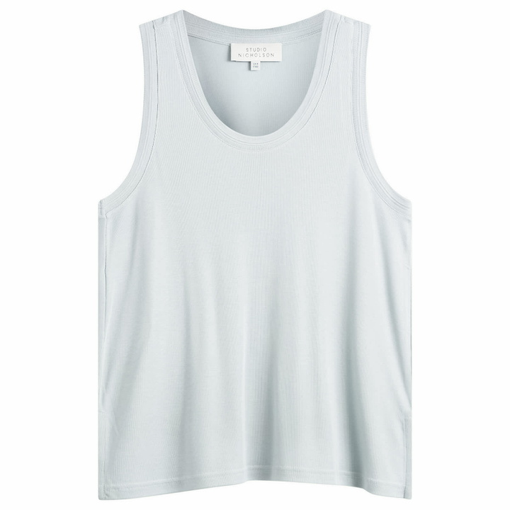 Photo: Studio Nicholson Women's scoop neck vest in Spearmint