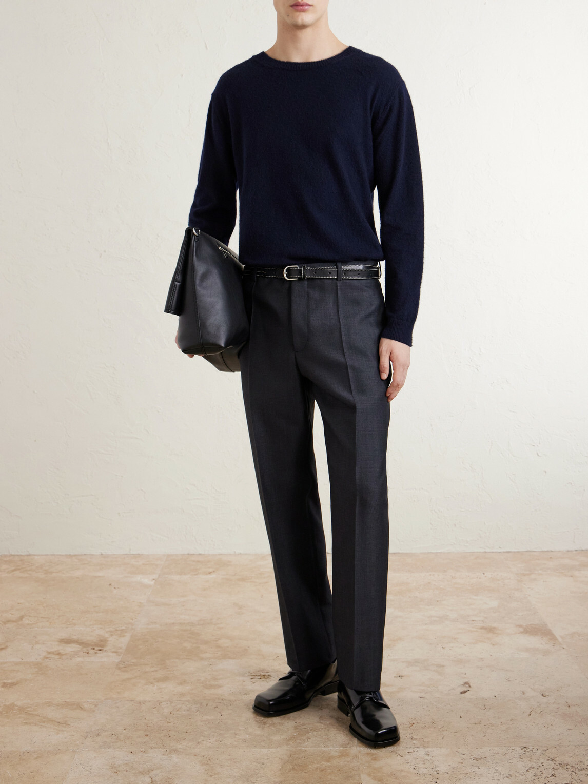 Jil Sander - Straight-Leg Wool and Mohair-Blend Trousers - Blue