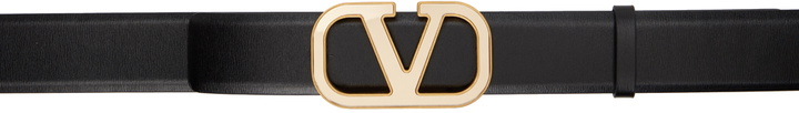 Photo: Valentino Garavani Black VLogo Buckle Belt