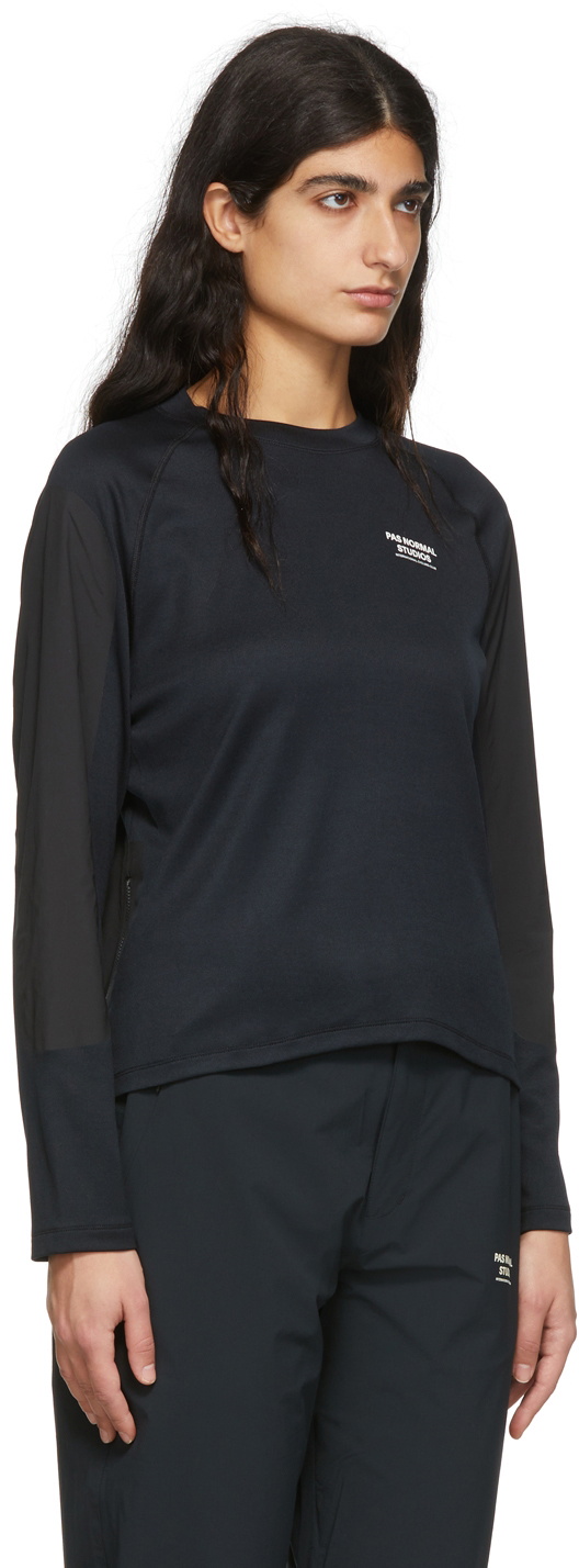 Pas Normal Studios Black Escapism Long Sleeve Sport Top