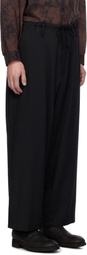 Y's For Men Black Standard String Trousers