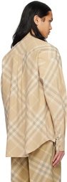 Burberry Beige Check Shirt