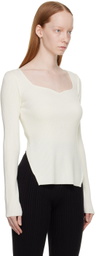 LVIR Off-White Sweetheart Neck Sweater