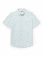 Faherty - Breeze Button-Down Collar Printed Hemp-Blend Shirt - Blue