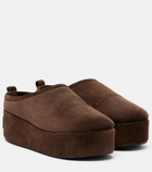 Balenciaga Alaska suede platform mules