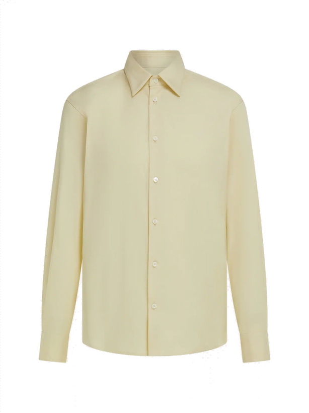 Photo: Ferragamo Mens Shirt with micro print in Yellow