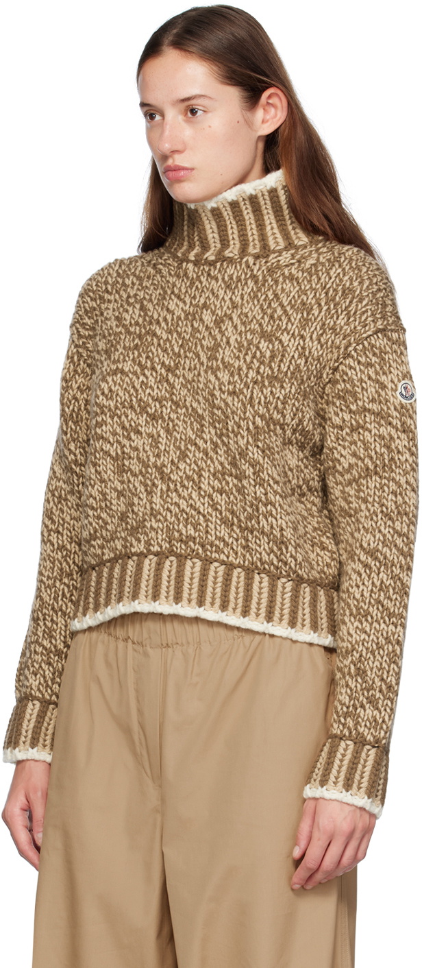 Moncler Beige Wool Turtleneck