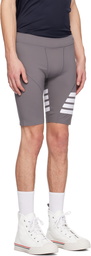 Thom Browne Gray 4-Bar Compression Shorts