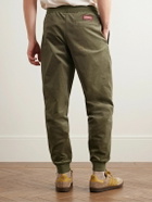 adidas Originals - C.P. Company Spezial Settend Tapered Logo-Appliquéd Cotton-Blend Corduroy Track Pants - Green