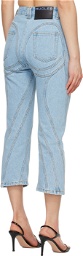 Mugler Blue Capri Jeans