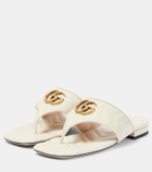 Gucci GG Marmont leather thong sandals