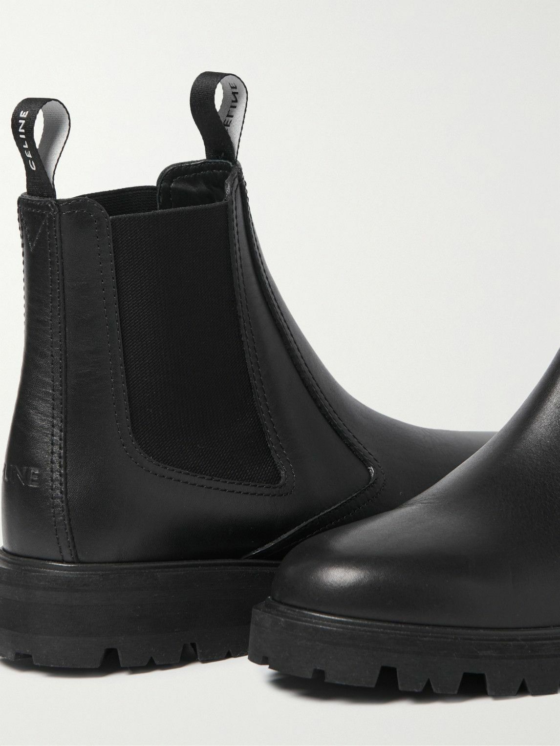 CELINE - Margaret Leather Chelsea Boots - Black