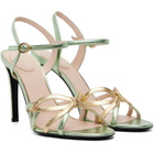 Valentino Garavani Green Bow Heeled Sandals