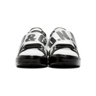 Dolce and Gabbana White and Black Elastic Logo Sneakers