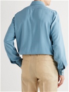GIULIVA HERITAGE - Dario Washed-Silk Polo Shirt - Blue