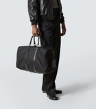 Kiton Leather-trimmed duffel bag