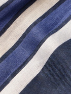 Loro Piana - Grande Portovenere Striped Fringed Linen and Cashmere-Blend Scarf