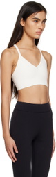 Alo White Seamless Sports Bra