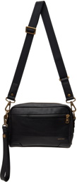 Master-Piece Co Black Gloss Messenger Bag