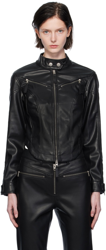 Photo: Ksubi Black Vivienne Faux-Leather Jacket