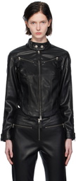 Ksubi Black Vivienne Faux-Leather Jacket