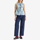 Damson Madder Women's Catrin Reversible Floral Gilet in Blue