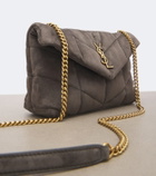 Saint Laurent Toy Puffer quilted suede shoulder bag