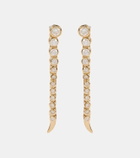 Ondyn Short Continuum 14kt yellow gold drop earrings with diamonds