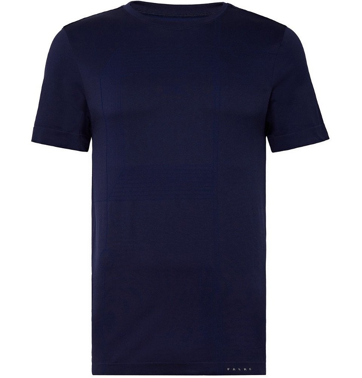 Photo: FALKE Ergonomic Sport System - Blueprint Jersey Running T-Shirt - Navy