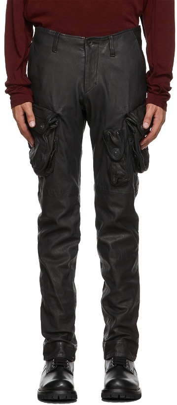 Photo: Julius Black Cargo Leather Trousers