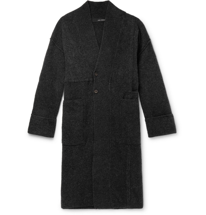 Photo: Isabel Benenato - Oversized Merino Wool-Blend Coat - Black