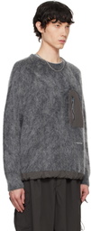 and wander Gray Mohair Wool Sweater