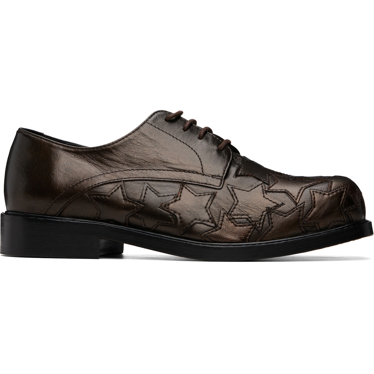 Stefan Cooke Brown Star Square Toe Derbys