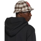Gucci White and Brown Wool Gucci Orgasmique Bucket Hat