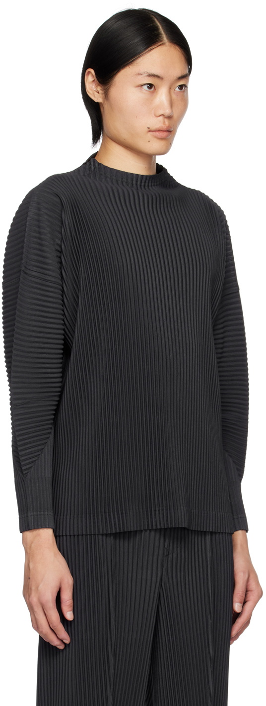 HOMME PLISSÉ ISSEY MIYAKE Gray Monthly Color November Long Sleeve 