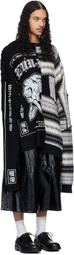 LU'U DAN Black & Gray Down Cycled Sweater
