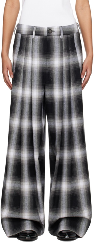 Photo: LU'U DAN White & Black Check Trousers